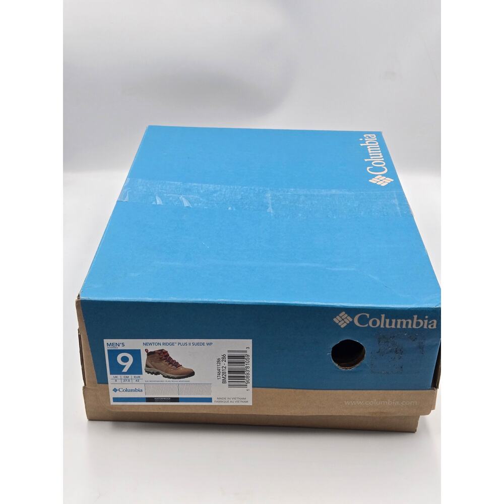 Columbia Newton Ridge Plus II Suede WP Boots Men’s Size 9 Brown Waterproof Hike - Picture 8 of 8